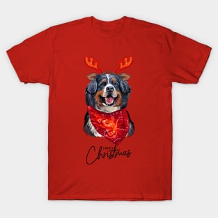 Christmas Bernese Mountain Dog T-Shirt